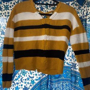 Stripped cropped sweater size small